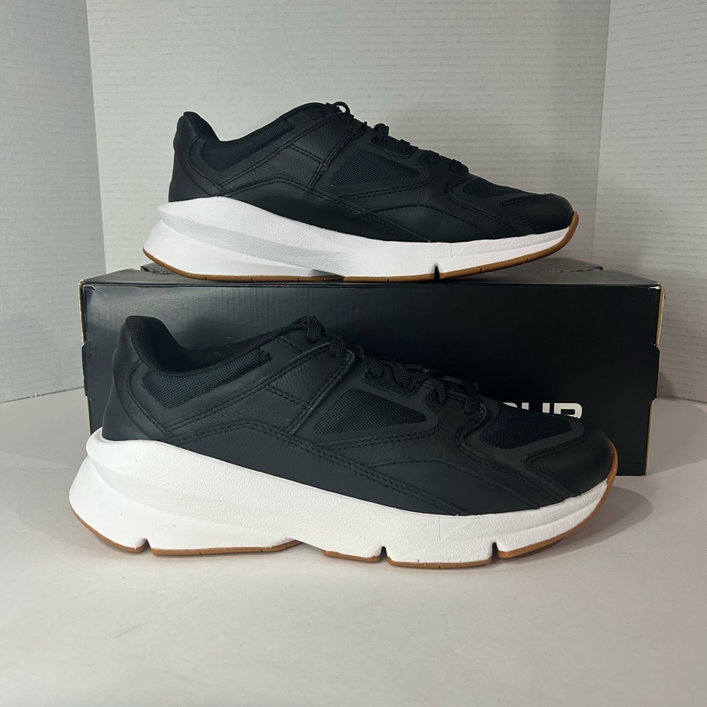 UA Forge 96 Leather Reissue, Size 10/11 and Color Black/White (3027719-004). - Picture 2 of 9